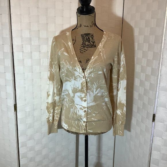 st. john's bay floral cardigan size medium - Picture 2 of 7